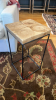 Inverted Pyramid Natural Wood Side Table - 8