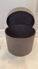 Metal Basket, Brown Circular Storage Bin & Glass Jar w/ Lid - 2