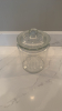 Metal Basket, Brown Circular Storage Bin & Glass Jar w/ Lid - 6