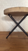 Rustic Metal Frame Side Table w/ Wood Tray Top - 3