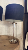 Ralph Lauren Payton Glass Cylinder Silver Table Lamps (2) - 6