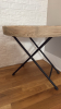 Rustic Metal Frame Side Table w/ Wood Tray Top - 2