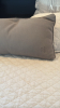 King-size Bedding, Atelier de Paris throw pillows, & wicker blanket basket - 4