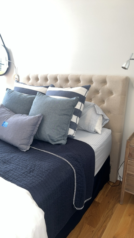 Boho Chic Full-sized Upholstered Headboard and Frame