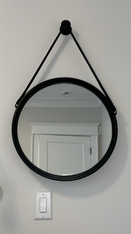 Circular Hanging Accent Mirror