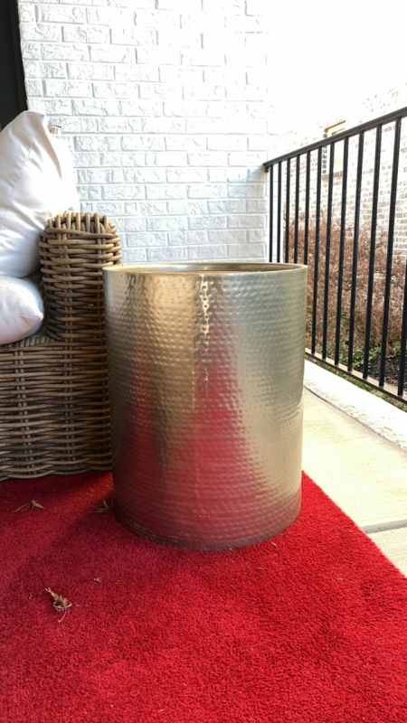 Gold Drum Accent Table