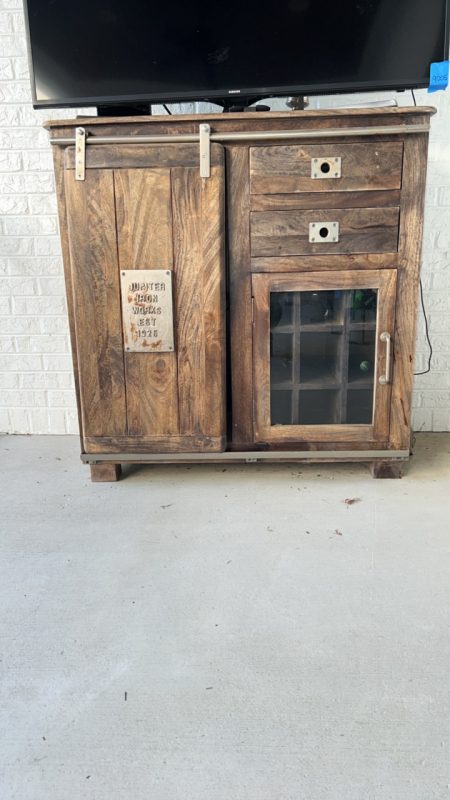 Rustic Jupiter Iron Works Bar Cabinet