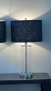Ralph Lauren Payton Glass Cylinder Silver Table Lamps (2) - 2
