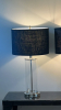 Ralph Lauren Payton Glass Cylinder Silver Table Lamps (2) - 3