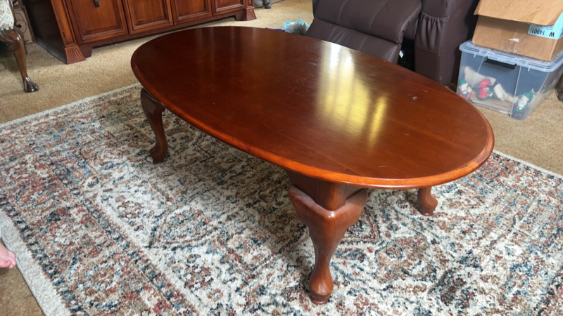 Coffee Table & Rotating Bookcase