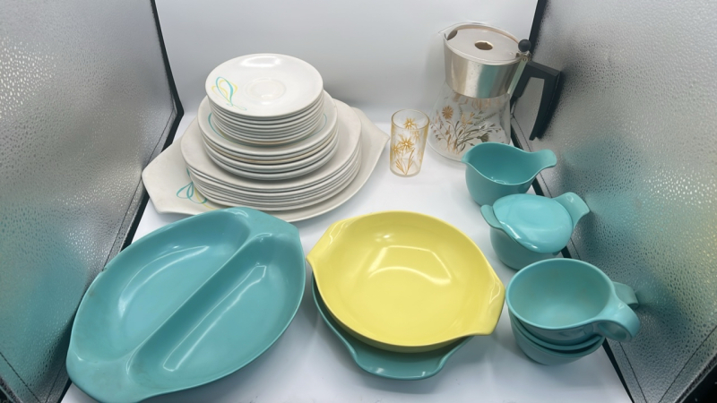 Russell Wright Home Decorators Inc. Sets & Coffee Carafe w/ Juice Glass