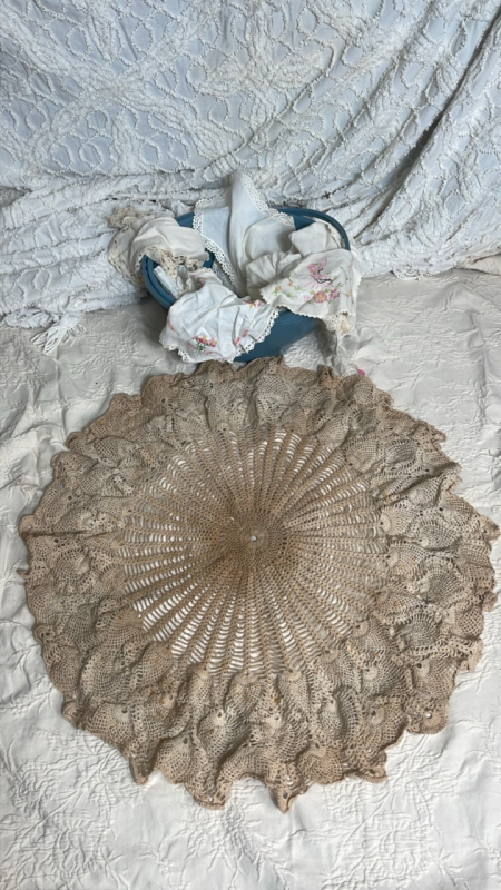 Large Doily & Cross Stitch Items