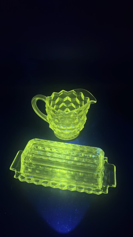 Radiant Glass Pitcher & Butter Dish