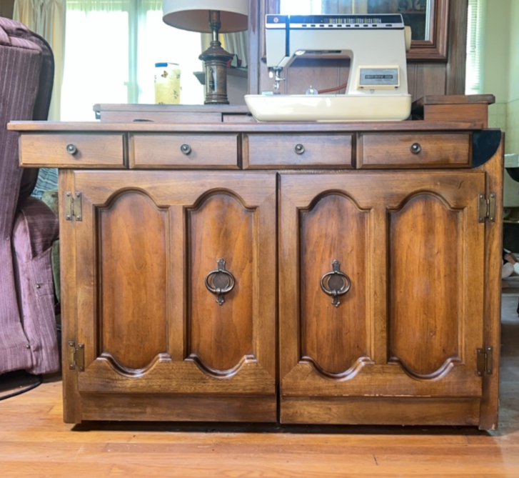 Vintage Sewing Table w/ Singer Sewing Machine
