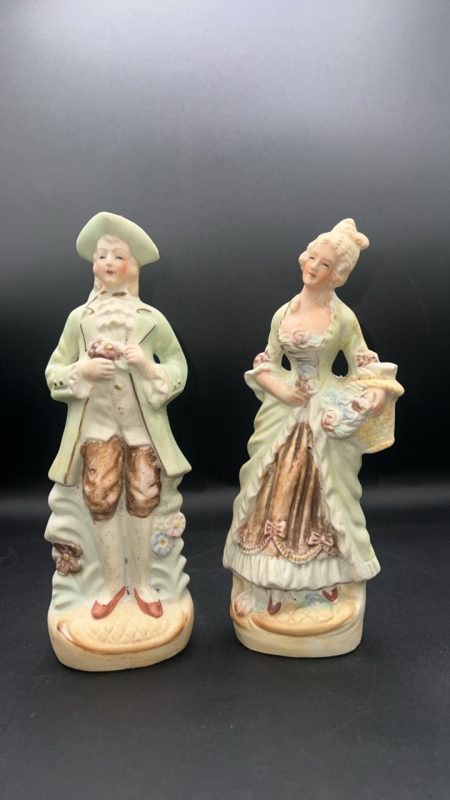 Occupied Japan Porcelain Colonial Man & Woman
