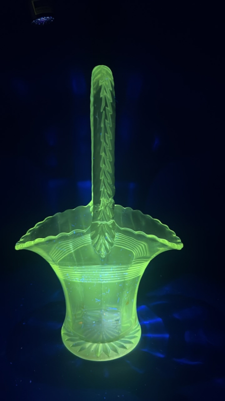 Radiant Glass Basket Vase