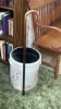 Antique Stoneware 8 Gal. Crock w/ Wooden Canes/Walking Stick - 8