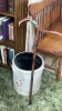 Antique Stoneware 8 Gal. Crock w/ Wooden Canes/Walking Stick - 12