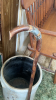Antique Stoneware 8 Gal. Crock w/ Wooden Canes/Walking Stick - 13