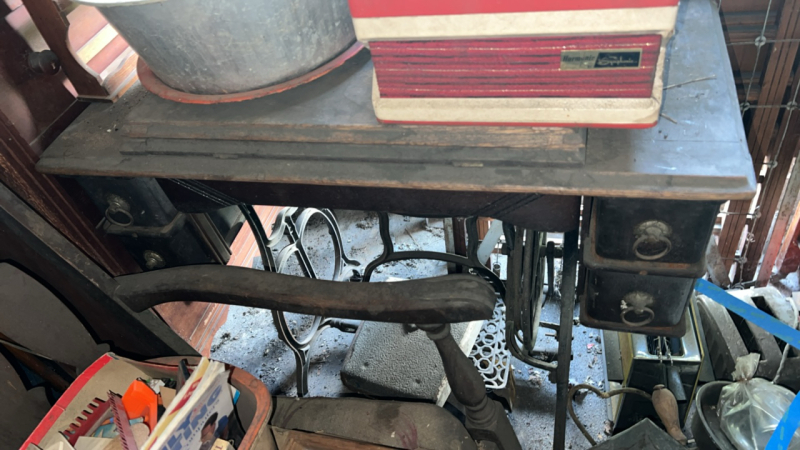 Antique rotary sewing tables (2)
