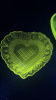 Radiant Glass Heart Ash Tray & Floral Bowl - 7
