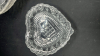 Radiant Glass Heart Ash Tray & Floral Bowl - 15