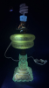 Radiant Glass Moon and Stars Oil Lamp Base