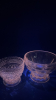 Radiant Glass Diamond Cut Sugar Bowl & Sherbet Glass
