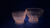 Radiant Glass Diamond Cut Sugar Bowl & Sherbet Glass - 3