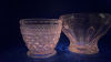 Radiant Glass Diamond Cut Sugar Bowl & Sherbet Glass - 8