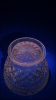 Radiant Glass Diamond Cut Sugar Bowl & Sherbet Glass - 17