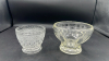 Radiant Glass Diamond Cut Sugar Bowl & Sherbet Glass - 19