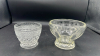 Radiant Glass Diamond Cut Sugar Bowl & Sherbet Glass - 20