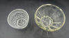 Radiant Glass Diamond Cut Sugar Bowl & Sherbet Glass - 22
