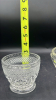 Radiant Glass Diamond Cut Sugar Bowl & Sherbet Glass - 27