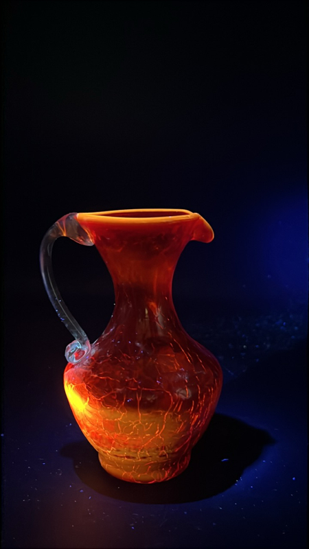 Radiant Glass MCM Crackled Glass Vase