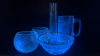 Radiant Glass Bowl, Crackled Glass Votive Candle Holders & Mug - 3