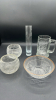 Radiant Glass Bowl, Crackled Glass Votive Candle Holders & Mug - 22