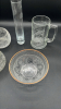Radiant Glass Bowl, Crackled Glass Votive Candle Holders & Mug - 24