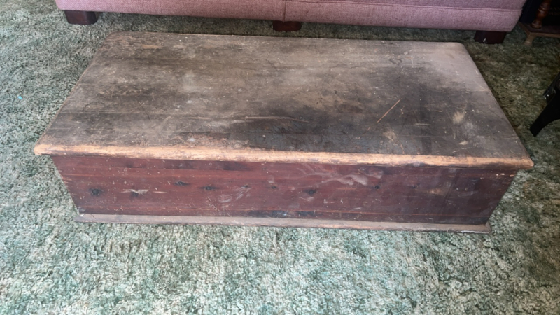 Wooden Chest & Hitachi Nailer