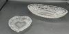 Radiant Glass Heart Ash Tray & Floral Bowl - 20