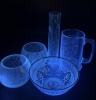 Radiant Glass Bowl, Crackled Glass Votive Candle Holders & Mug - 28