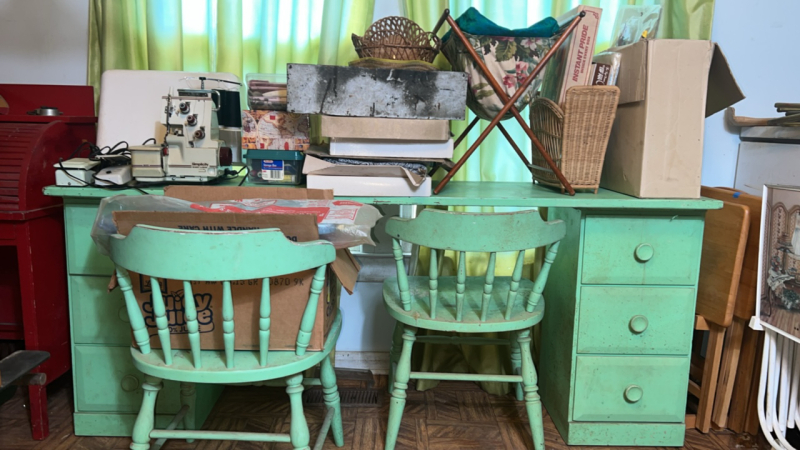 Crafting Table w/ Sewing Materials & Supplies