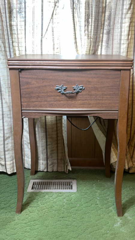 Vintage Wooden Sewing Table