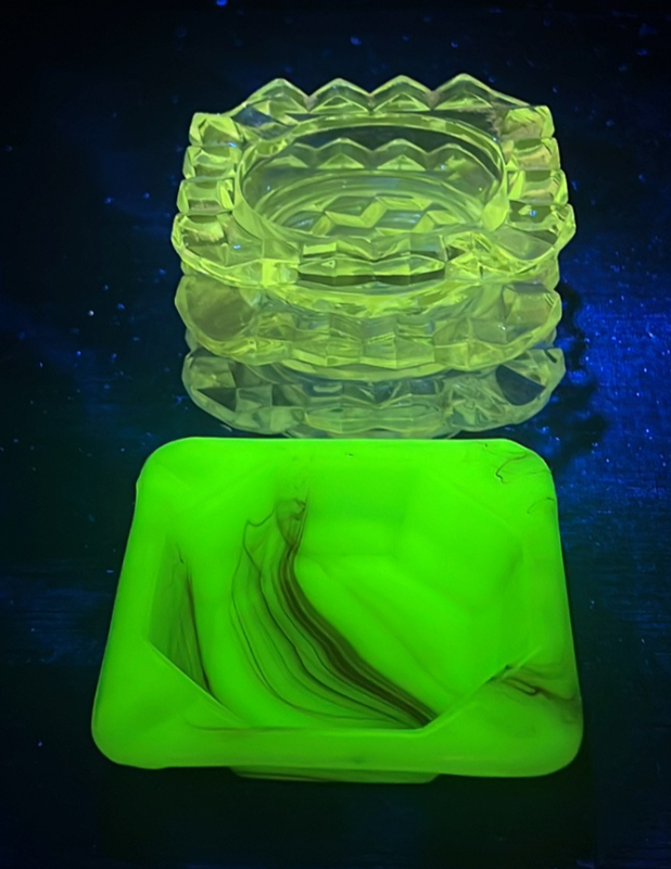 Radiant Glass Ash Trays (4)