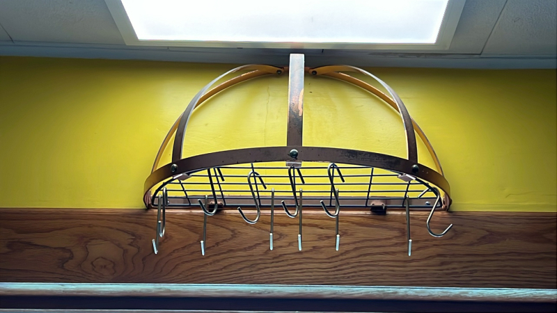 Copper Hanging Pot Rack
