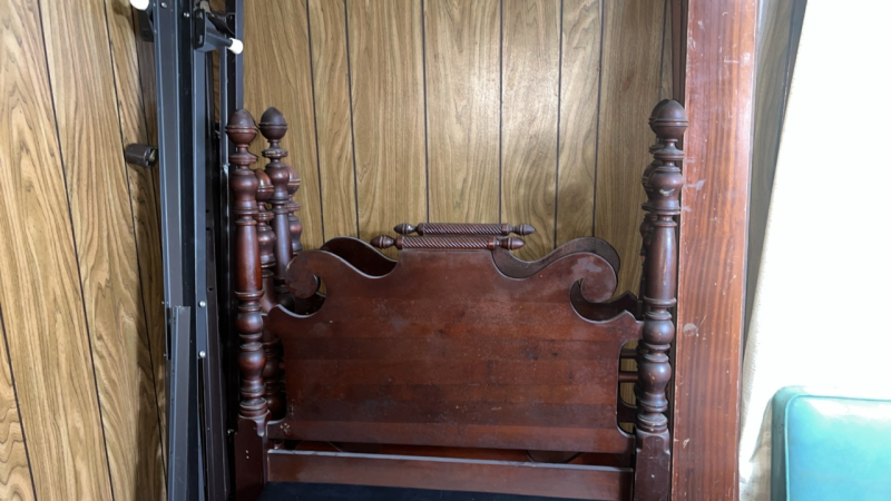 Wooden Twin Bed Frames (2) & Dresser w/ Mirror