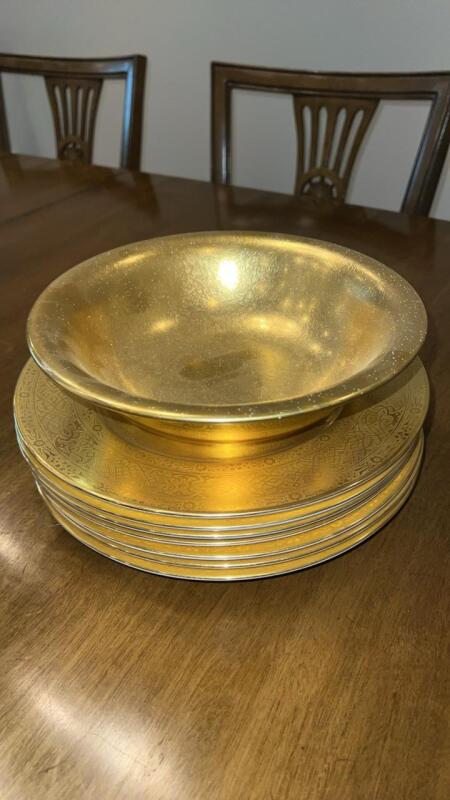 Pickard China bowl & Minton Plates