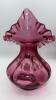 Fenton Cranberry "Jack in the Pulpit" Vase & Footed Vase - 12
