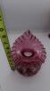 Fenton Cranberry "Jack in the Pulpit" Vase & Footed Vase - 15